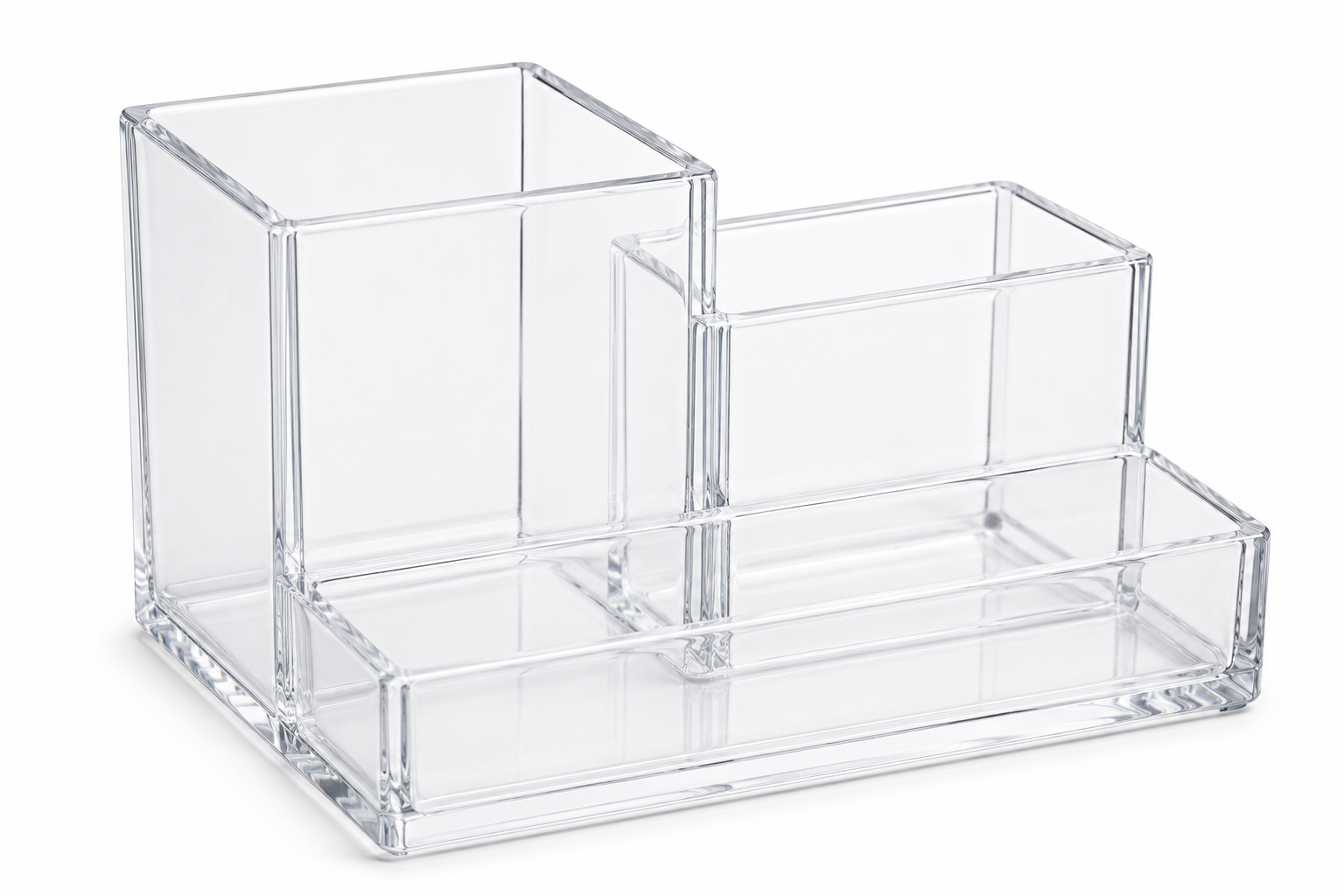 Porta-Lápis Acrílico Cristal 3 em 1
