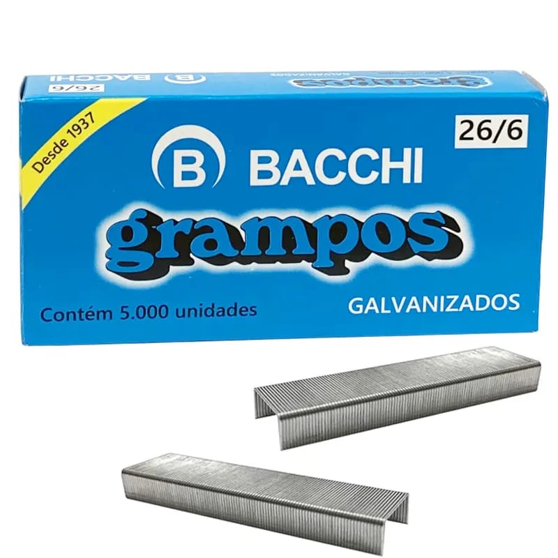 Grampos Galvanizados 26/6 — 5.000 unidades