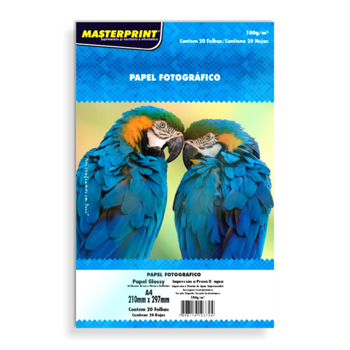 Papel Fotográfico Glossy A4 180g 20 folhas
