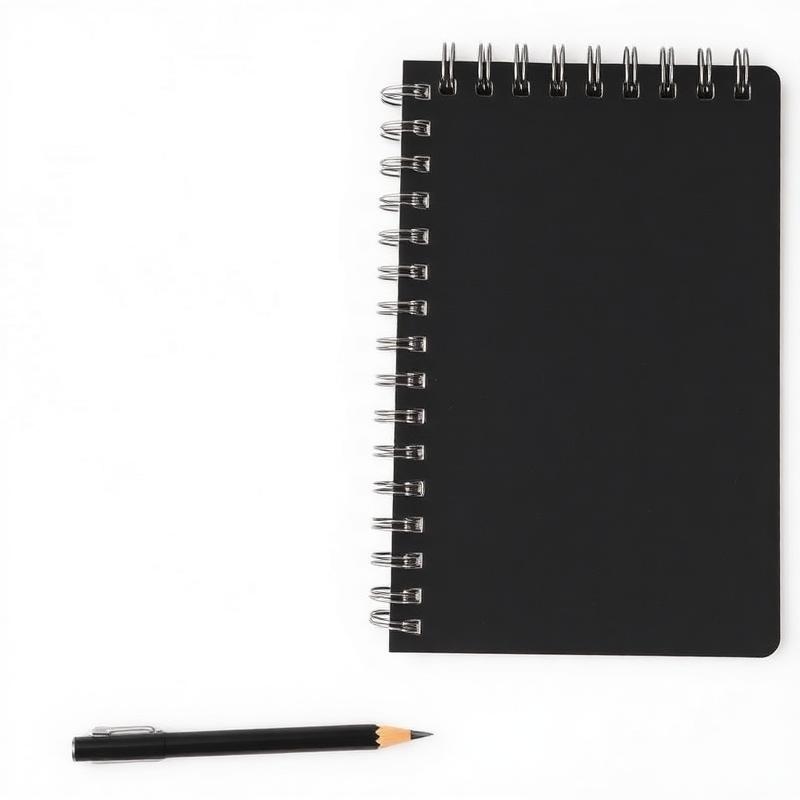 Caderno Universitário Espiral Preto